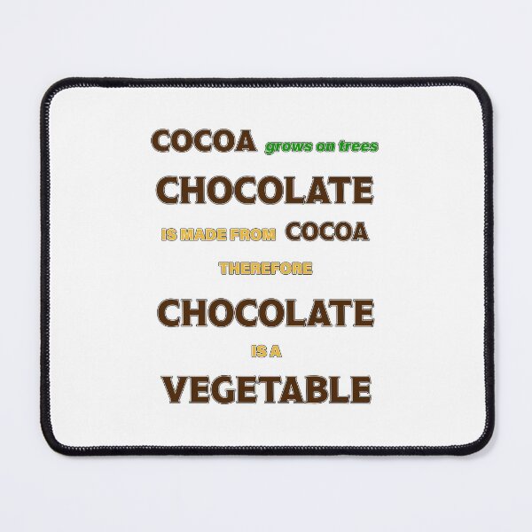Item preview, Chocolate is a Vegetable designed and sold by KTSubz Faith & Fun Designs.