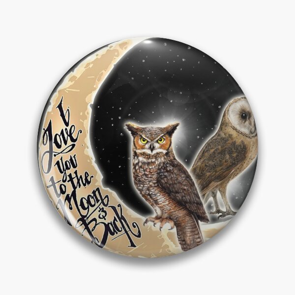 Item preview, Black Love You To The Moon And Back Owl designed and sold by CatheriLove.