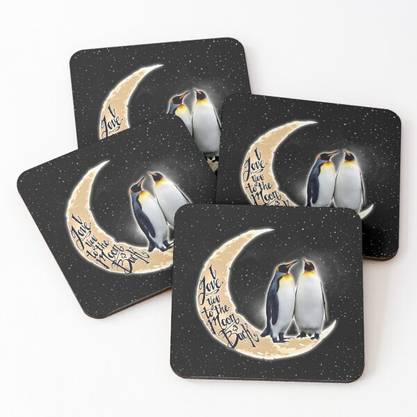 Item preview, Black Love You To The Moon And Back Penguin designed and sold by CatheriLove.