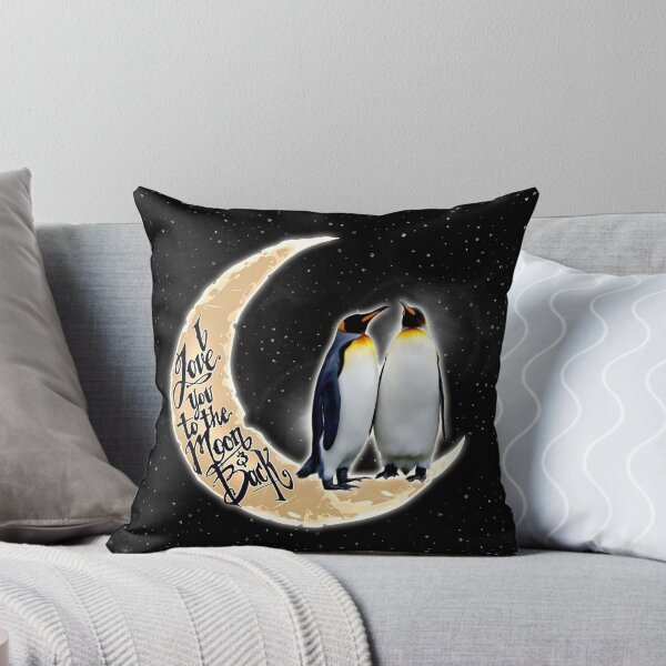Item preview, Black Love You To The Moon And Back Penguin designed and sold by CatheriLove.