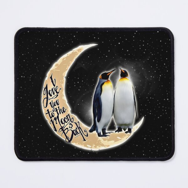 Item preview, Black Love You To The Moon And Back Penguin designed and sold by CatheriLove.