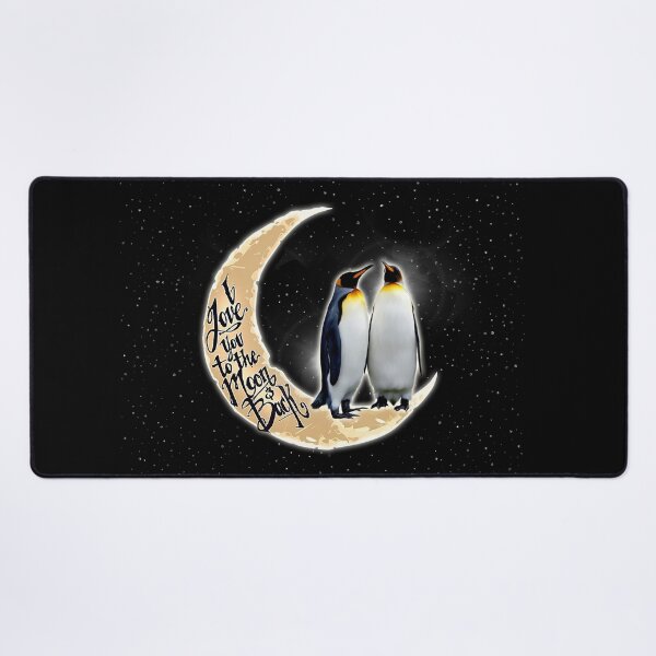 Item preview, Black Love You To The Moon And Back Penguin designed and sold by CatheriLove.