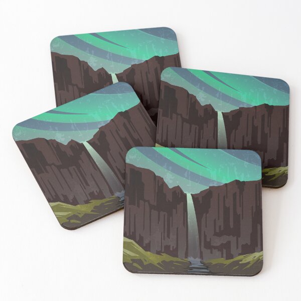 Item preview, Svartifoss, Iceland - Retro travel minimalist poster designed and sold by GreekTavern1979.