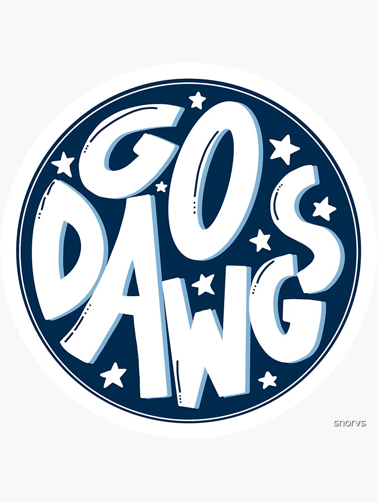 Go Dawgs Sticker For Sale By Snorvs Redbubble