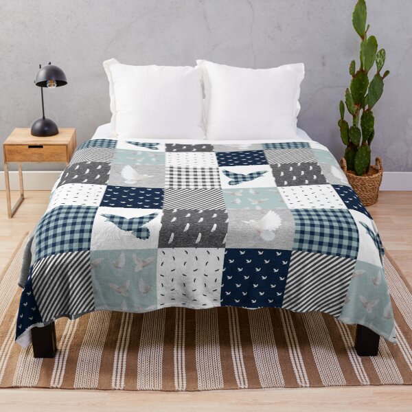 Item preview, Funny Bird Mint Plaid designed and sold by SisileeGift.
