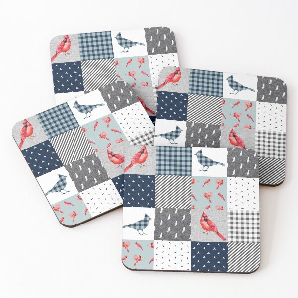 Item preview, Funny Cardinal Mint Plaid  designed and sold by SisileeGift.