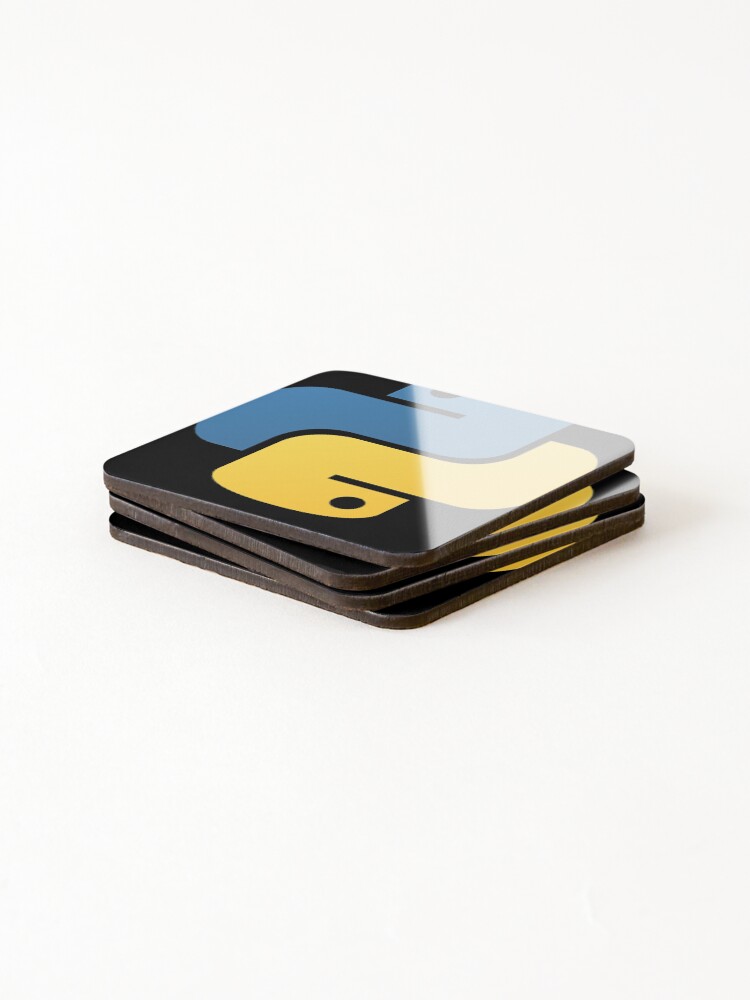 Thumbnail 4 of 5, Coasters (Set of 4), Python Logo Merchandise Essential designed and sold by lawrenceelsaa.
