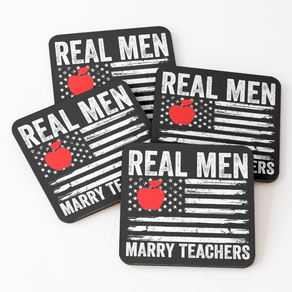 Item preview, Real Men Marry Teachers Funny Teachers Husband Fiance Son designed and sold by RidgetopShop.