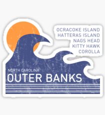 Outer Banks NC Waves Sticker