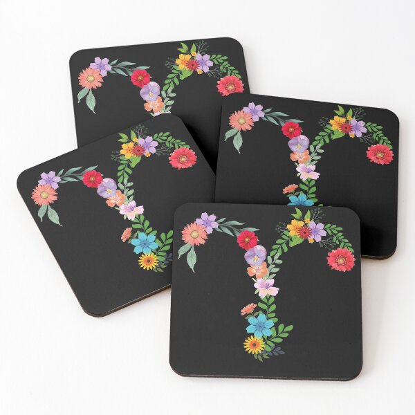 Artikelvorschau, Widder-Symbol aus Blumen entworfen und verkauft von Hellofriendco.