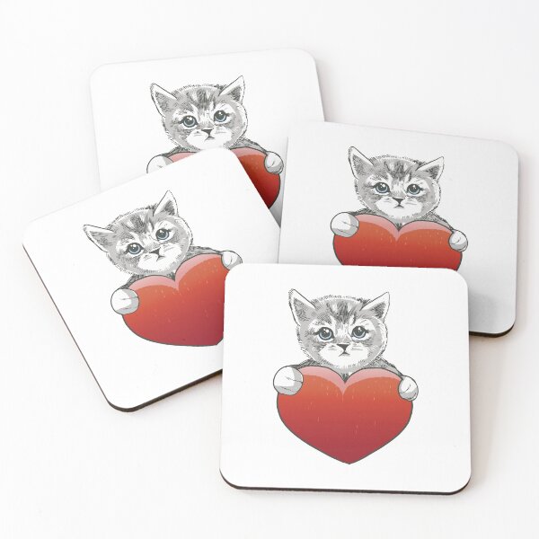 Item preview, Kitten with heart designed and sold by DerSenat.