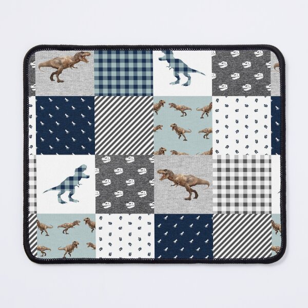 Item preview, Funny Dinosaur Mint Plaid designed and sold by SisileeGift.