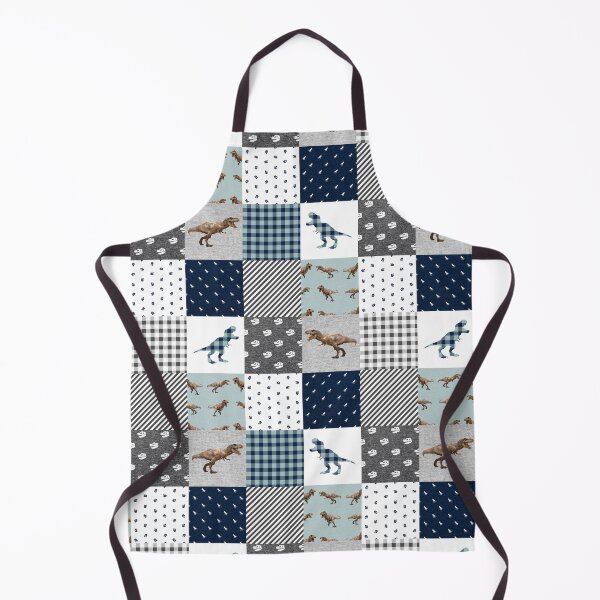 Item preview, Funny Dinosaur Mint Plaid  designed and sold by SisileeGift.