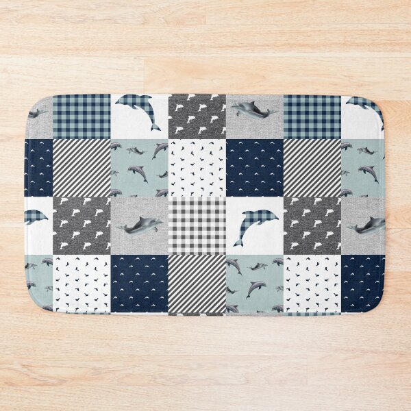Item preview,  Funny Dolphin Mint Plaid  designed and sold by SisileeGift.