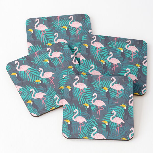 Item preview, Toucan Flamingo Tropical Jungle designed and sold by SisileeGift.