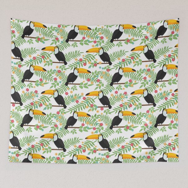 Item preview, Tropical toucan bird seamless designed and sold by SisileeGift.