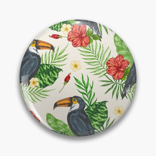 Item preview, Toucan Hibiscus Floral Art designed and sold by SisileeGift.