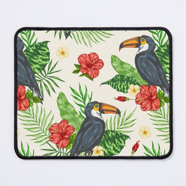 Item preview, Toucan Bird Hibiscus Floral Art designed and sold by SisileeGift.