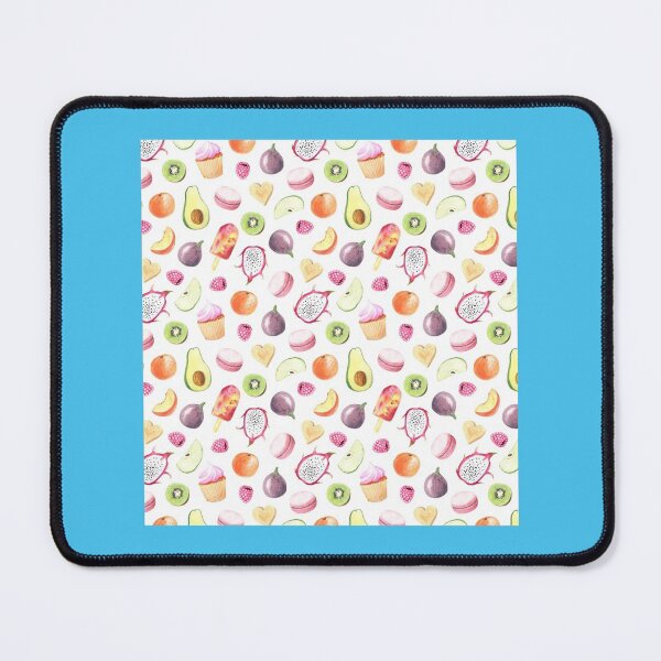 Item preview, Avocado, Macaron, Ice Cream and Fig Watercolor pattern Chiffon Top designed and sold by TerryJordanGB.