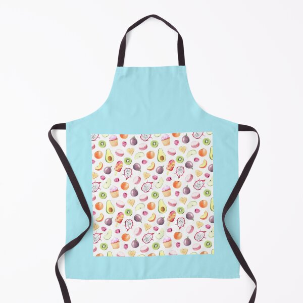 Item preview, Avocado, Macaron, Ice Cream and Fig Watercolor pattern Chiffon Top designed and sold by TerryJordanGB.