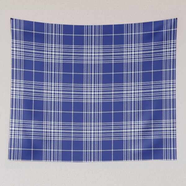 Item preview, Turquoise blue Scottish tartan - Trendy pattern designed and sold by Fashion-vintage.