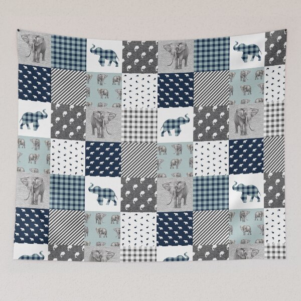 Item preview, Elephant Animal Plaid  designed and sold by LarinaBeauty.