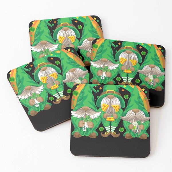 Item preview, Three Lucky Gnome Shamrock Irish Beer Rainbow St Patrick Day designed and sold by JodyBoling.