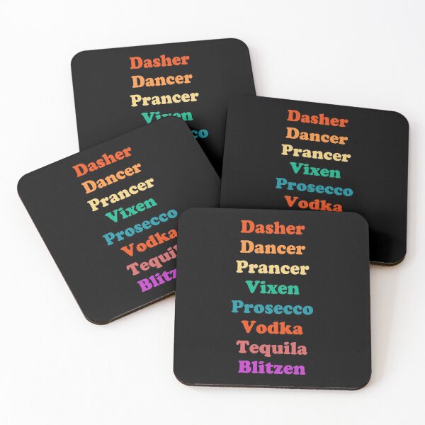 Item preview, colorful Dasher, Dancer, Prancer, Vixen, Prosecco, Vodka, Tequila Blitzen, Christmas Jumper , Rude Funny Christmas Check List , Christmas Party,  Karma, gift for ,  designed and sold by joygift369.