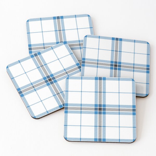 Item preview, Turquoise blue Scottish tartan - Trendy pattern designed and sold by Fashion-vintage.