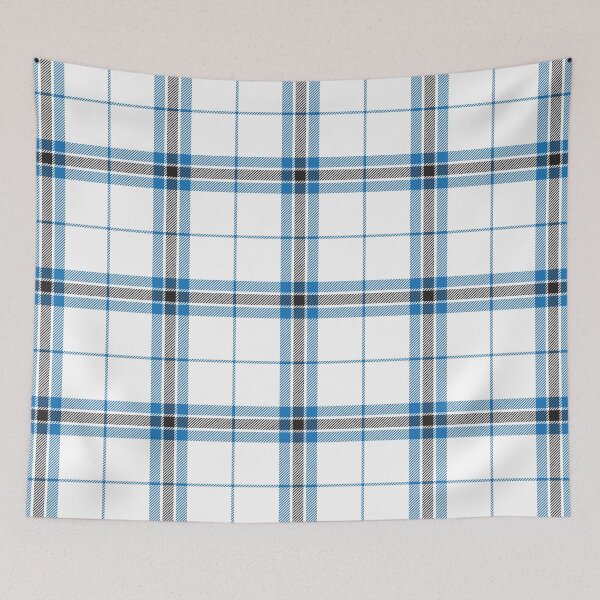 Item preview, Turquoise blue Scottish tartan - Trendy pattern designed and sold by Fashion-vintage.
