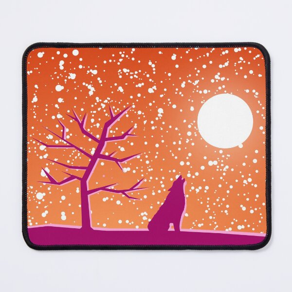 Item preview, Lesbian Pride Flag Celestial Night Landscape Stars Wolf designed and sold by cashewdays.