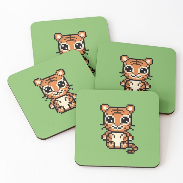 Item preview, Cute Tiger (Chibi Pixel Animal Character) designed and sold by Pixe11y.