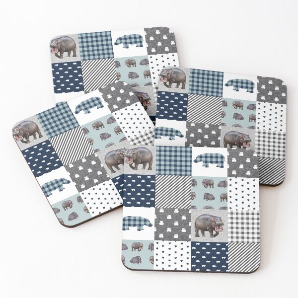 Item preview, Hippo Animal Plaid  designed and sold by LarinaBeauty.