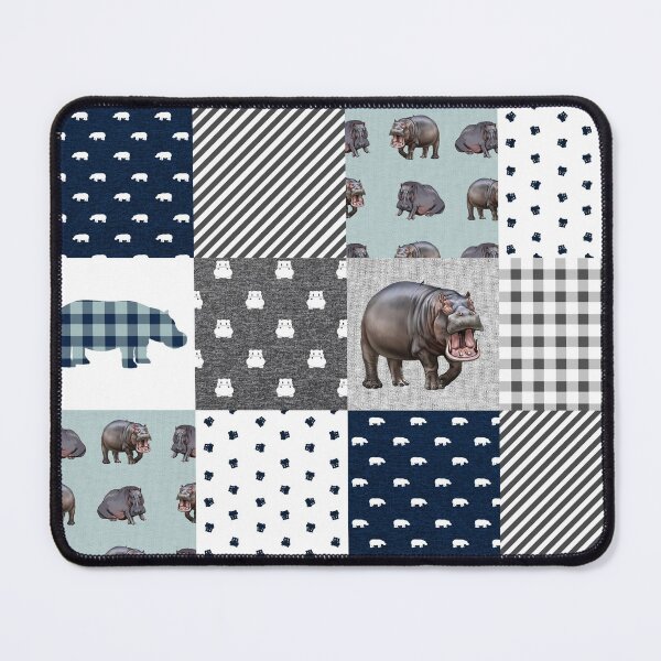 Item preview, Hippo Animal Plaid  designed and sold by LarinaBeauty.