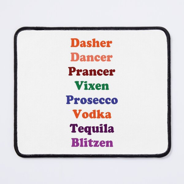 Item preview, colorful Dasher, Dancer, Prancer, Vixen, Prosecco, Vodka, Tequila Blitzen, Christmas Jumper , Rude Funny Christmas Check List , Christmas Party, Karma, gift for , designed and sold by joygift369.