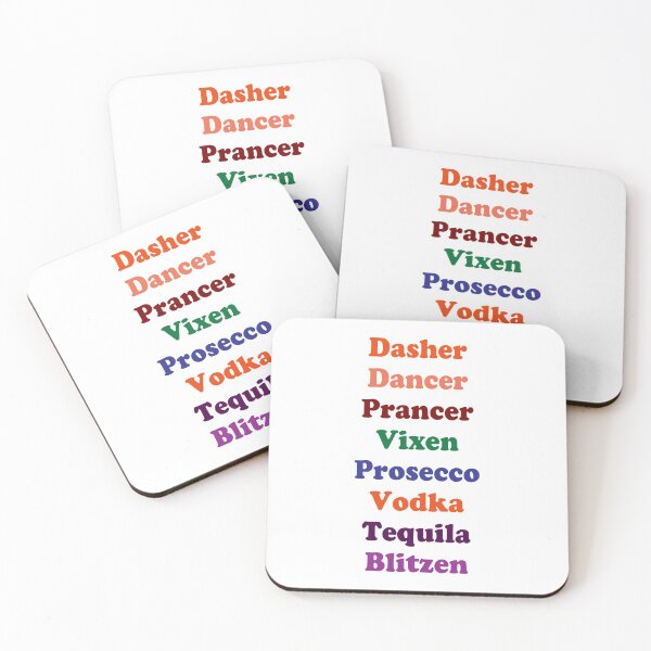 Item preview, colorful Dasher, Dancer, Prancer, Vixen, Prosecco, Vodka, Tequila Blitzen, Christmas Jumper , Rude Funny Christmas Check List , Christmas Party,  Karma, gift for ,  designed and sold by joygift369.