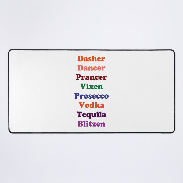 Item preview, colorful Dasher, Dancer, Prancer, Vixen, Prosecco, Vodka, Tequila Blitzen, Christmas Jumper , Rude Funny Christmas Check List , Christmas Party, Karma, gift for , designed and sold by joygift369.