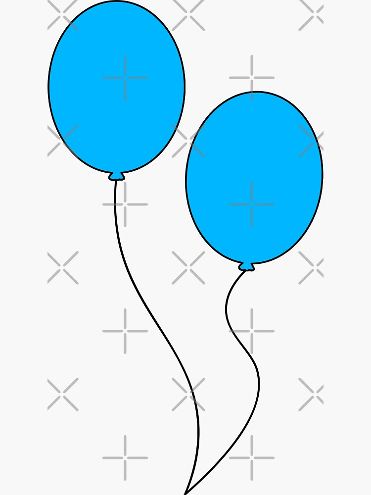Blue Balloons Sticker