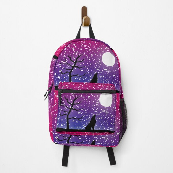 Item preview, Bisexual Pride Flag Celestial Night Landscape Stars Wolf designed and sold by cashewdays.