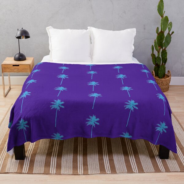 Item preview, Colorful Palm trees pattern in purple background designed and sold by Smiley-10.