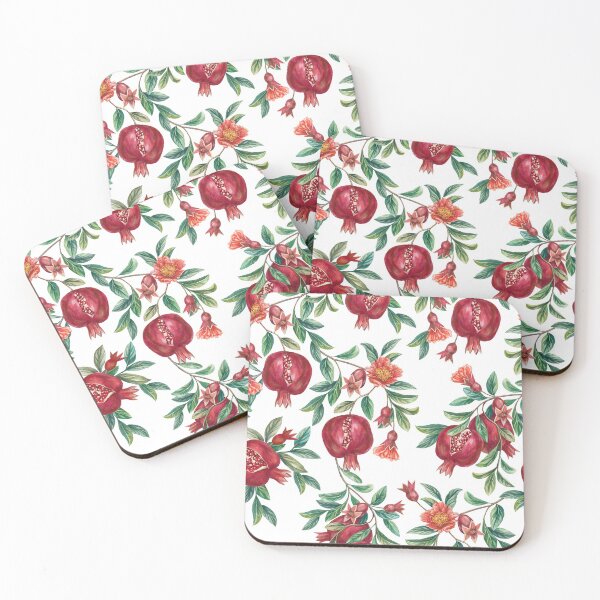Item preview, Hand drawn pomegranate fruit art designed and sold by LarinaBeauty.