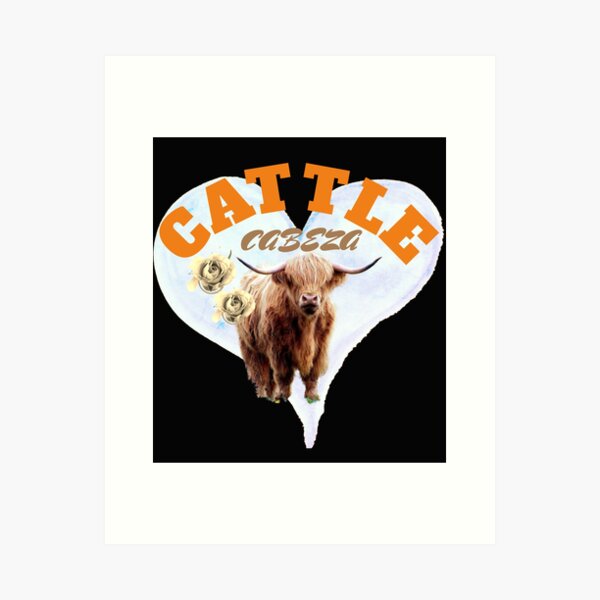 CATTLE CABERA - funny animal picture Art Print