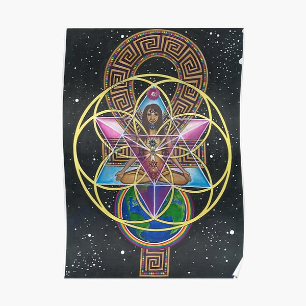 Merkaba Chakra Healing and Immortality Activation Poster