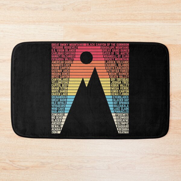 Item preview, National Parks List Word Vintage Camping Hiking Men Women  designed and sold by RidgetopShop.