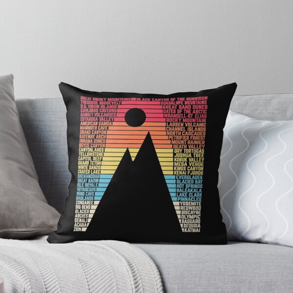 Item preview, National Parks List Word Vintage Camping Hiking Men Women  designed and sold by RidgetopShop.