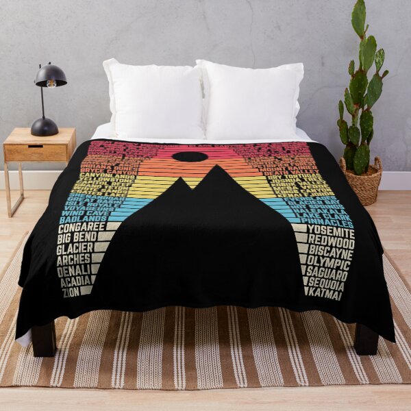 Item preview, National Parks List Word Vintage Camping Hiking Men Women designed and sold by RidgetopShop.