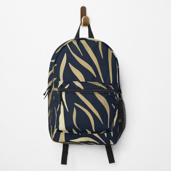 Item preview, Navy and Gold Abstract Leaves designed and sold by meggydesigns.