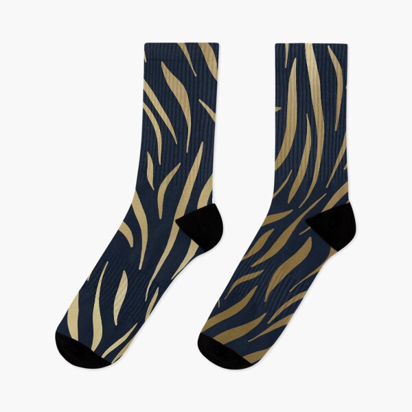 Item preview, Navy and Gold Abstract Leaves designed and sold by meggydesigns.