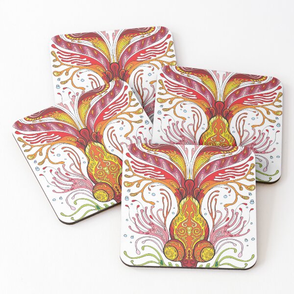 Item preview, Koi Goldfish in Orange and Red on White designed and sold by AlteredAtelier.