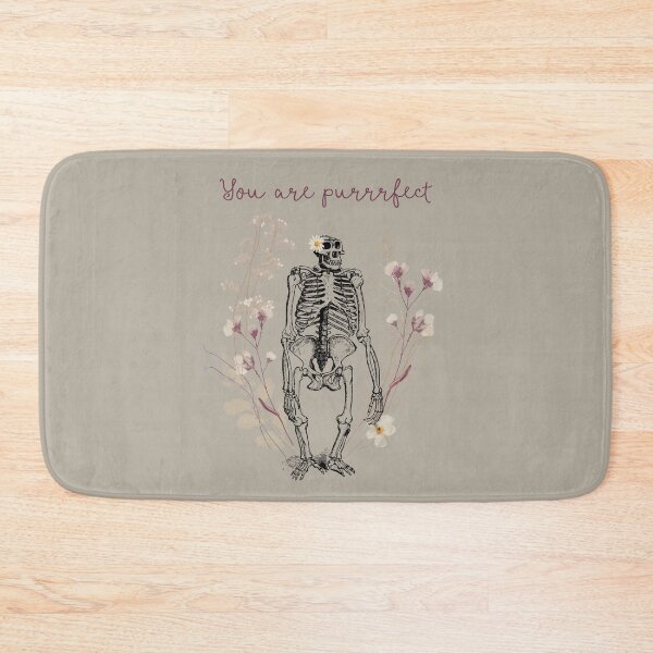 Item preview,  you are perfect Quote Cute Big foot yeti  skeleton with wield flowers  designed and sold by InnaMGraphic.